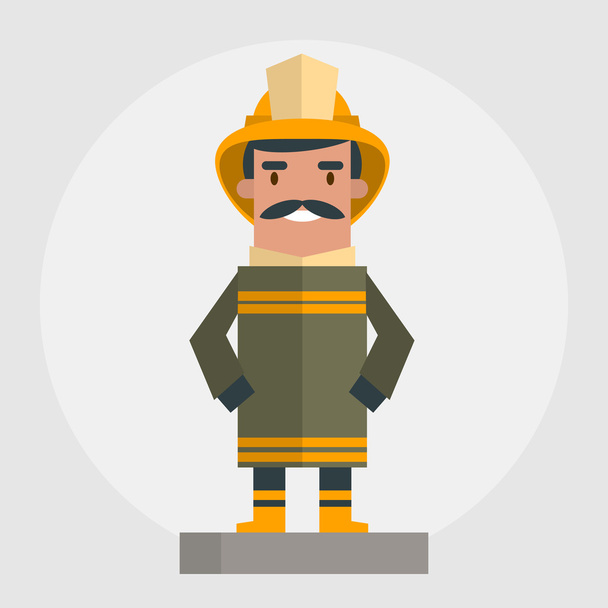 Happy fireman illustration - Vector, Image