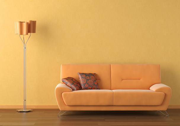 Оранжевый дизайн интерьера
 - Фото, изображение