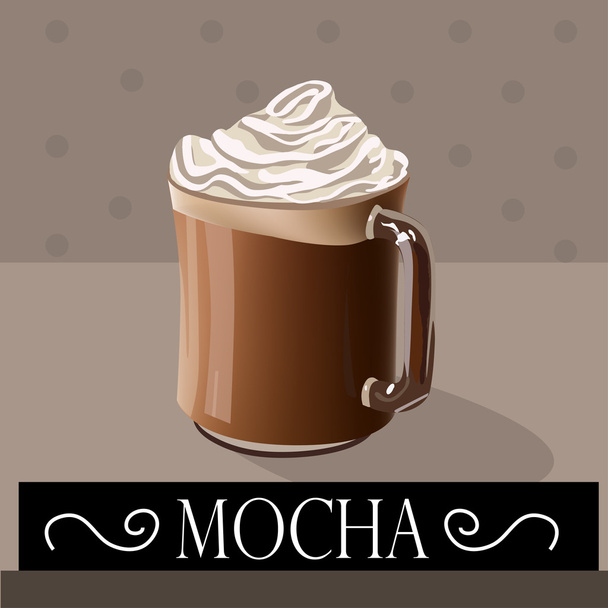 Coffee drink Mocha - Vektori, kuva
