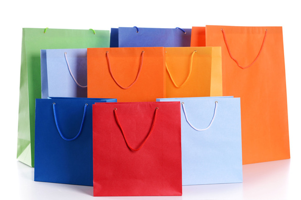 Paper shopping bags close up - Photo, Image