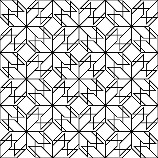 Чорно-білий геометричний безшовний візерунок, абстрактний фон
. - Вектор, зображення