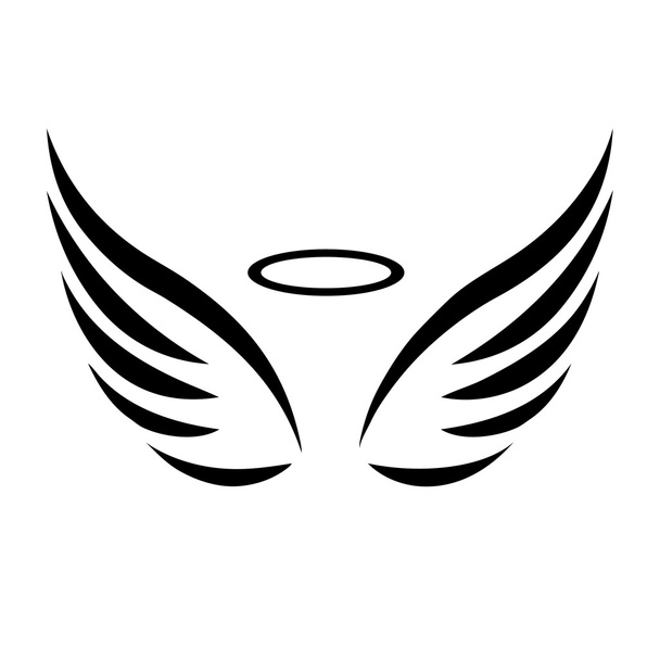 Vector sketch of angel wings - Vector, Image