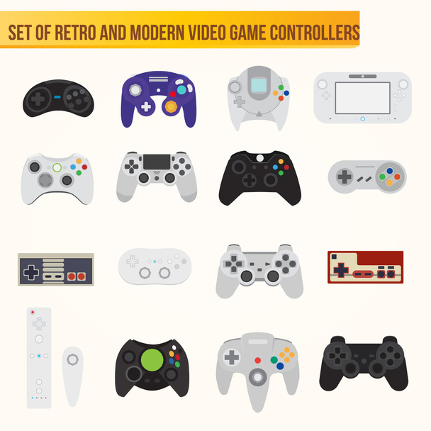 Набір плоских векторних відеоігрових контролерів
 - Вектор, зображення