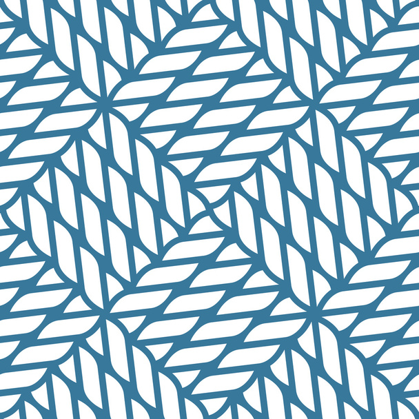 naadloze nautische touw knoop patroon, visnet - Vector, afbeelding