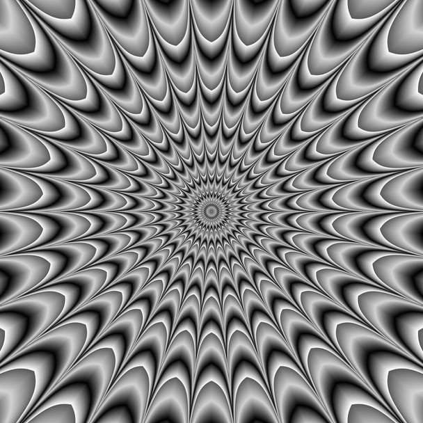 Гипнотическая черно-белая абстрактная иллюстрация движения
 - Фото, изображение