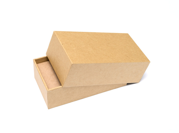 boîte en carton isolée sur fond blanc - Photo, image
