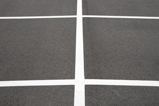 White marking lines on asphalt - Foto, Imagen