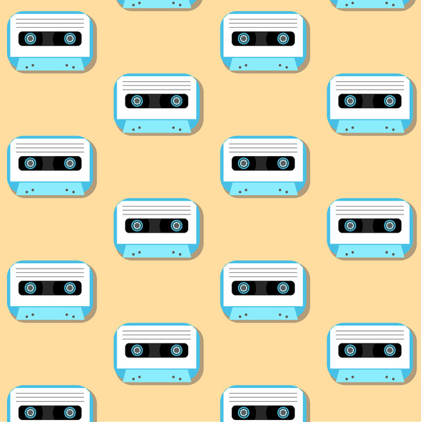 old vintage audio tapes icon - Вектор,изображение