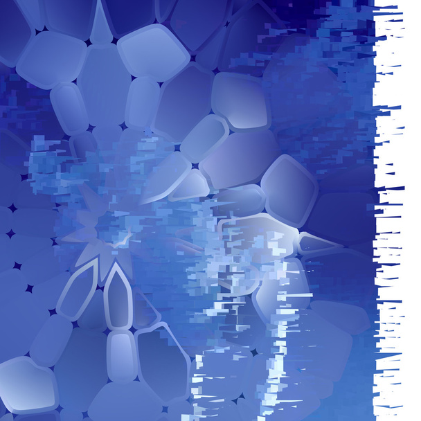 Abstracte achtergrond, samengesteld uit blauwe zee  - Vector, afbeelding