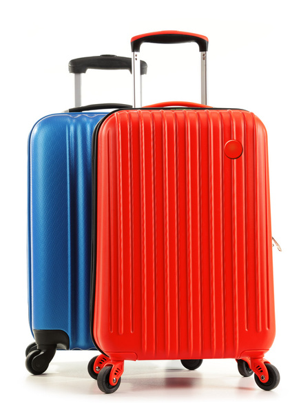 Utazási bőröndök elkülönített fehér háttér - Fotó, kép