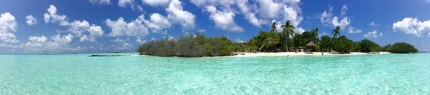 Isla Rasdhoo panorama, Maldivas
 - Foto, Imagen