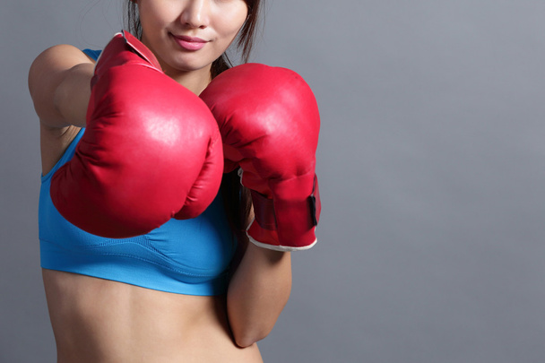 asian woman boxing - Φωτογραφία, εικόνα