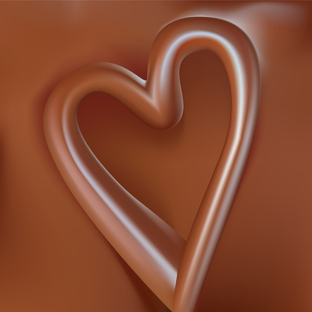 Chocolate heart - Vector, Imagen