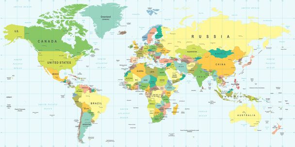 World Map - illustration. - Vector, Image