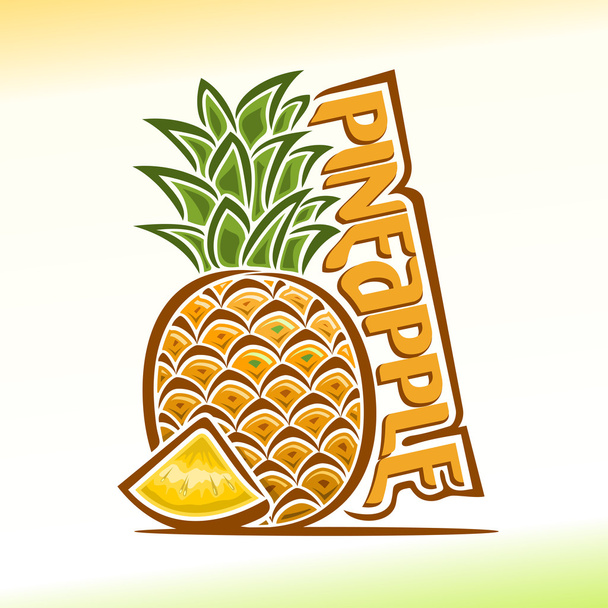 Vektorillustration zum Thema Ananas - Vektor, Bild