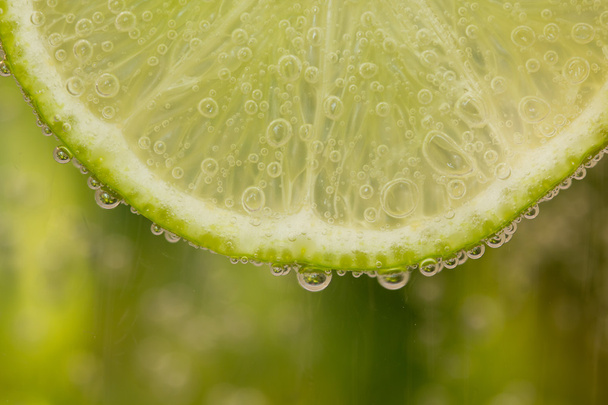 Vihreä lime, jossa vettä roiskeita
 - Valokuva, kuva