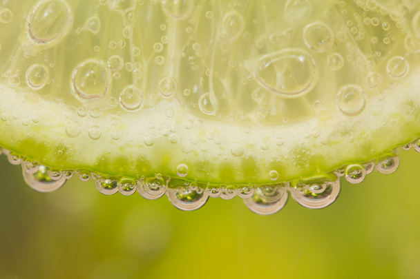 Green lime with water splash - Photo, Image