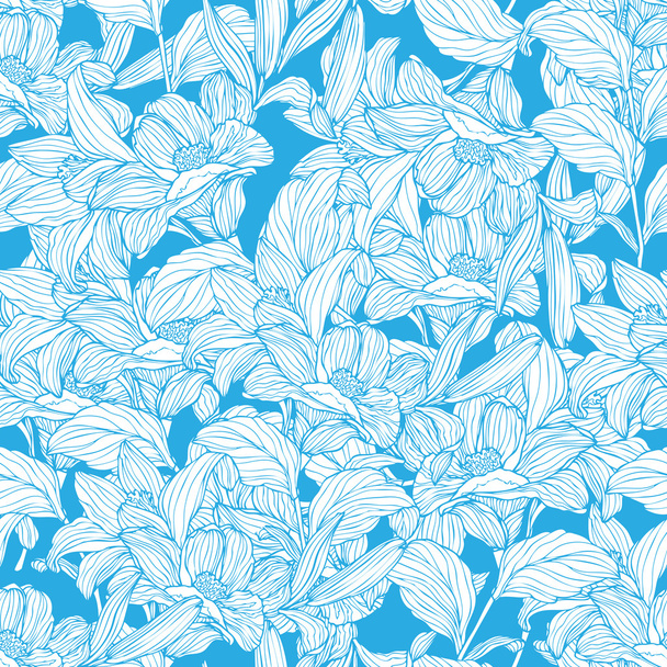 summer flowers pattern - Вектор,изображение