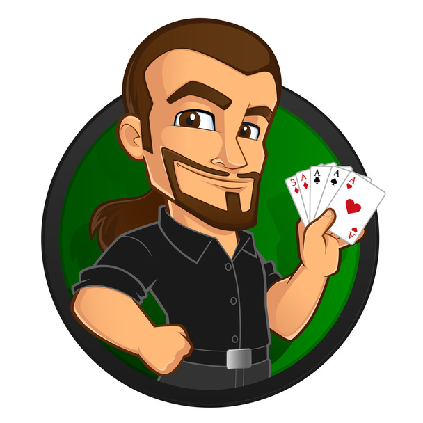 Jogador de poker
 - Vetor, Imagem