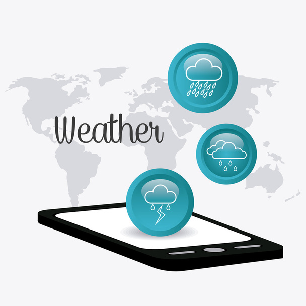 Wetter mobile App-Design. - Vektor, Bild