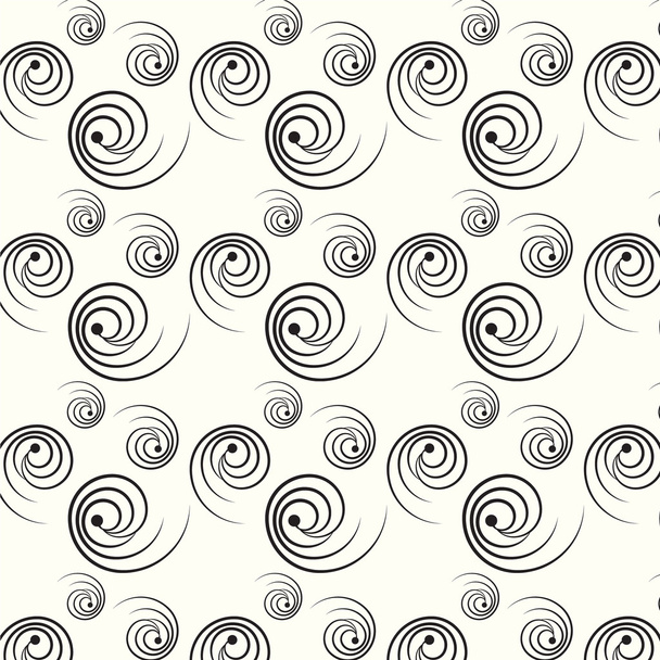 Seamless pattern swirl monochrome vector background - Vector, afbeelding