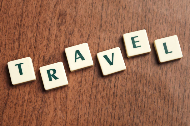 Travel word made by letter pieces - Photo, Image