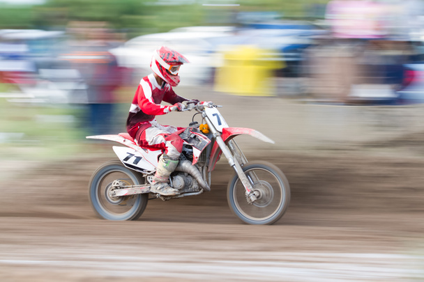 Motion blurred of motocross - Photo, Image