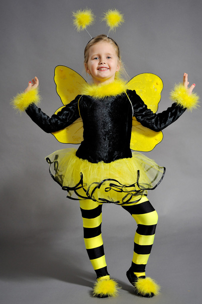 Small girl is dressed at bee costume - Photo, Image