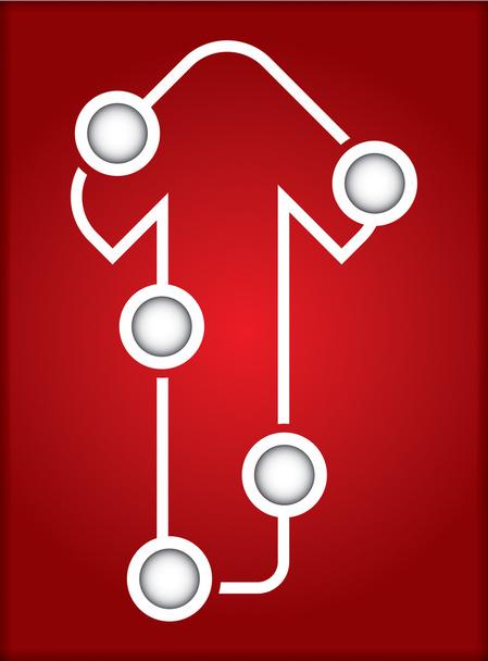 flow chart with arrow - Vektör, Görsel