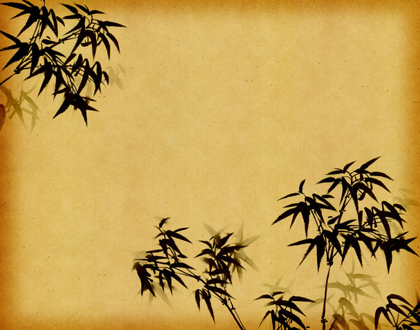 bambus na starym grunge antyczne tekstury papieru - Zdjęcie, obraz