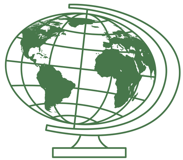 grüne Globus-Ikone - Vektor, Bild