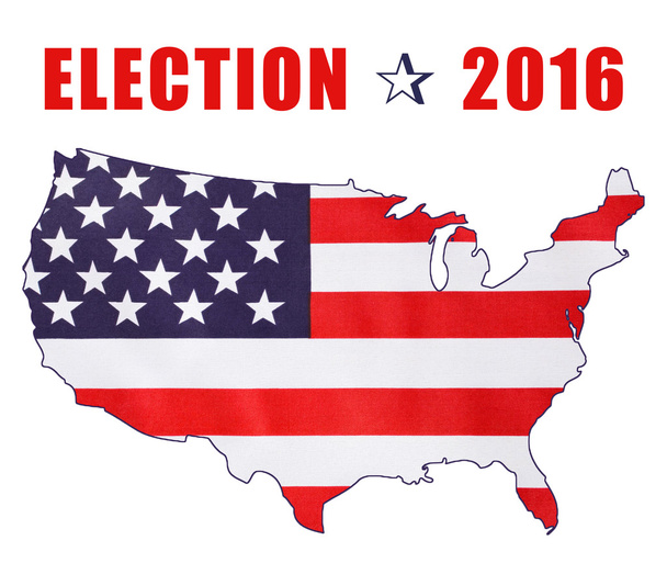 USA 2016 presidentsverkiezingen vlag - Foto, afbeelding