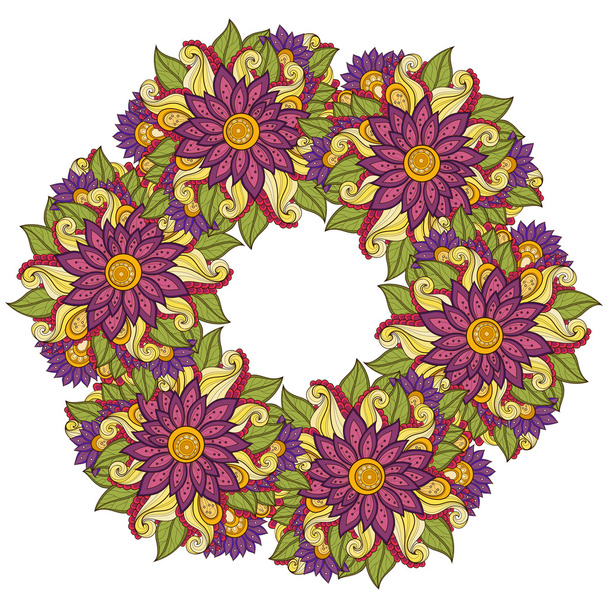 Colored Floral Background - Vector, imagen
