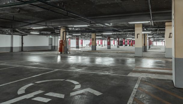 Mur de parking vide. Contexte urbain et industriel
 - Photo, image