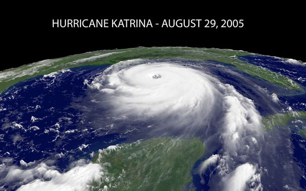 Orkaan Katrina over de Golf van Mexico - Foto, afbeelding