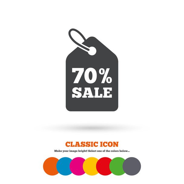 70 percent sale price - Vector, afbeelding