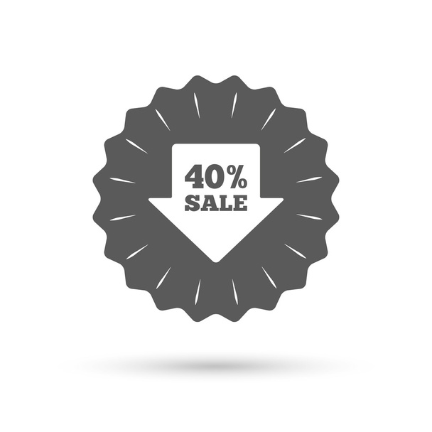 40 percent sale arrow - ベクター画像