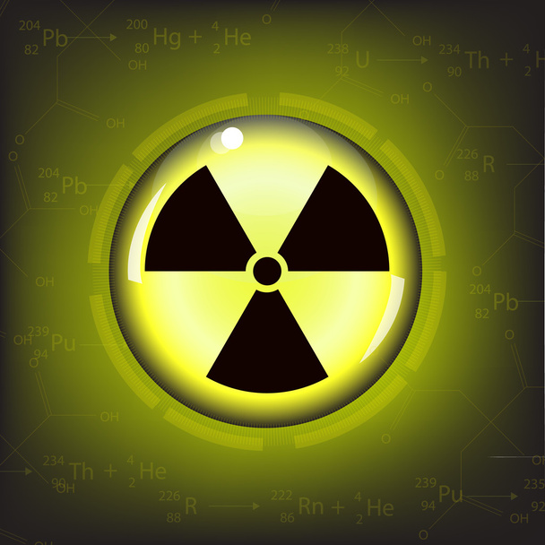 straling waarschuwingssymbool - Vector, afbeelding