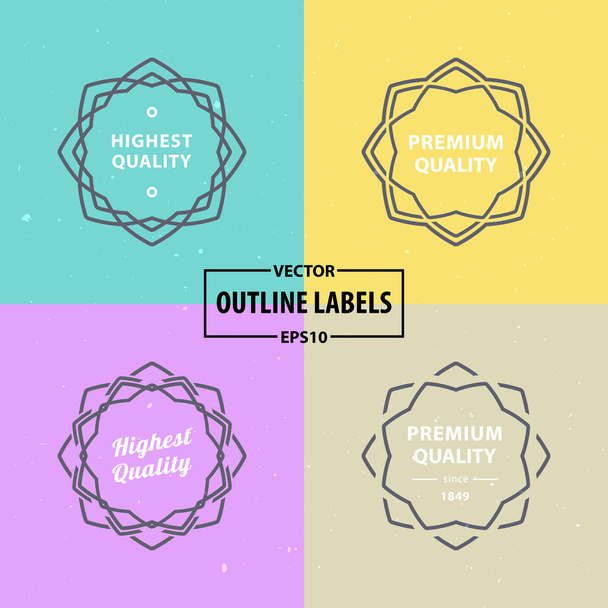 outline labels - Vector, Imagen