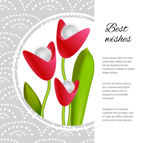 Futuristic bouquet of the tulips. - Vector, Image