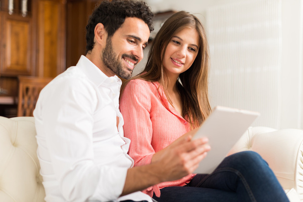 Couple using tablet - Photo, Image