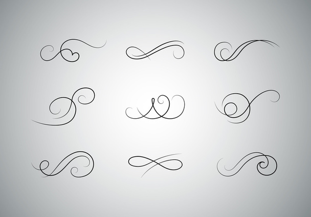 Vector Calligraphic Flourishes - Διάνυσμα, εικόνα