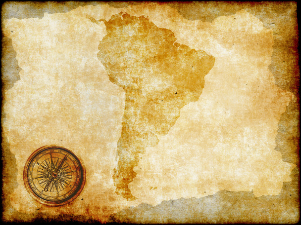 Zuid-Amerika vintage kaart - Foto, afbeelding
