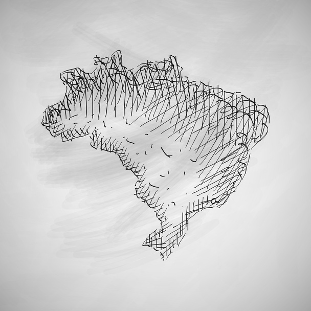 Ícone Brasil em quadro-negro
 - Vetor, Imagem
