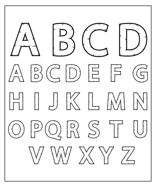 Projektowanie litery alfabetu - Wektor, obraz