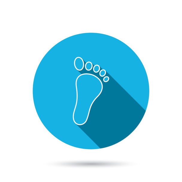 Baby footprint icon. Child foot sign. - Vecteur, image
