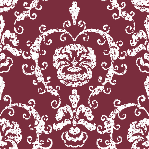 Vintage seamless pattern with floral ornament - Vector, imagen