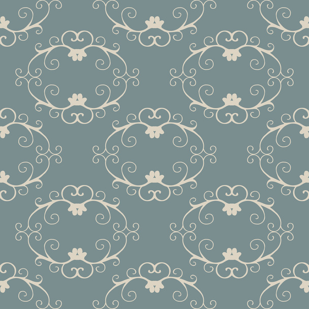 Vintage seamless pattern with floral ornament - Vector, afbeelding