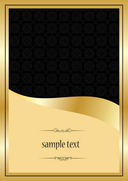 Golden vintage template - Vector, Image