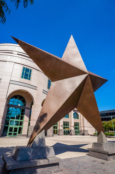 Texas Star in front of the Bob Bullock Texas State History Museu - Photo, Image